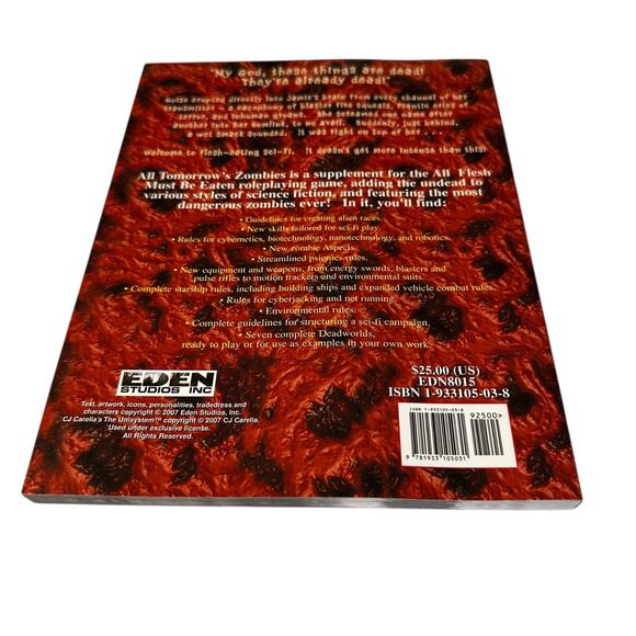 All Tomorrow's Zombies All Flesh Must Be Eaten - Eden Studios Zombie RPG EDN8015 - Picture 2 of 2